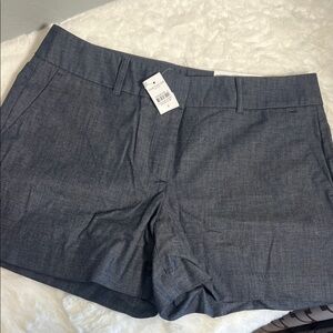 Ann Taylor Women's Chambray-Style Gray Dress Shorts